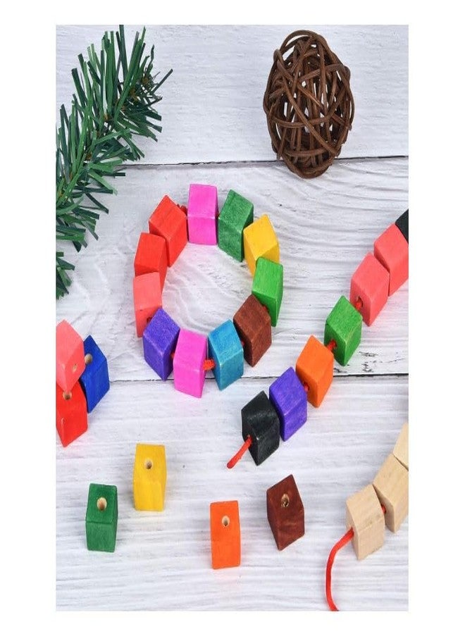 Ormango مجموعة أورمانجو من 16 قطعة من مكعبات الخشب غير المطلية، مثالية للطلاء والختم والتزيين ومشاريع الأعمال اليدوية والهدايا الشخصية، قطع مشاريع فنية وحرفية (1 بوصة) مكعبات خشبية صلبة مربعة الشكل - Image 5